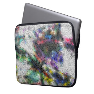 Funda Para Portátil Mosaico, fragmentos pulidos por encima de la manch