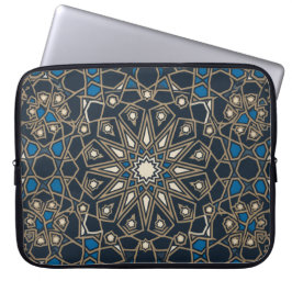 Funda Para Portátil Mosaico Geométrico Real Midnight & Gold