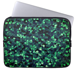 Funda Para Portátil Mosaico verde negro con color parcialmente elimina