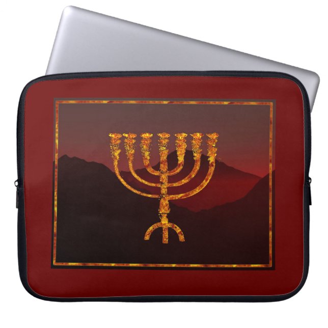Funda Para Portátil Moshe es Menorah (Frente)