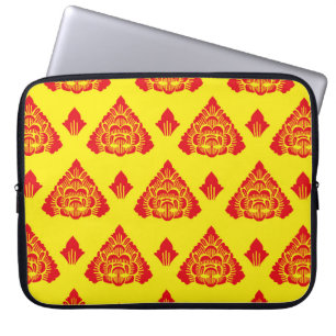 Funda Para Portátil Motif Bali, Indonesia. con colores modernos. Vinta