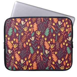 Funda Para Portátil Motif de cosecha de Naranja rojo de otoño