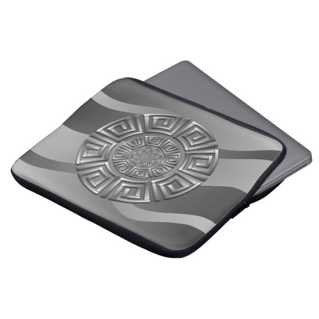 Funda Para Portátil Motif del círculo griego (Superior anverso)