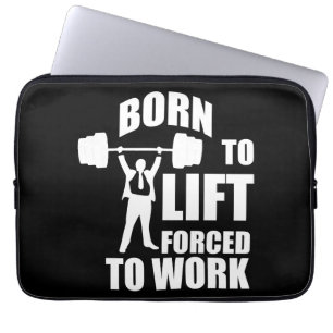 Funda Para Portátil Motivación Del Gimnasio - Nacido Para Levantar, Ob