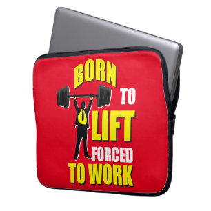 Funda Para Portátil Motivación Del Gimnasio - Nacido Para Levantar, Ob