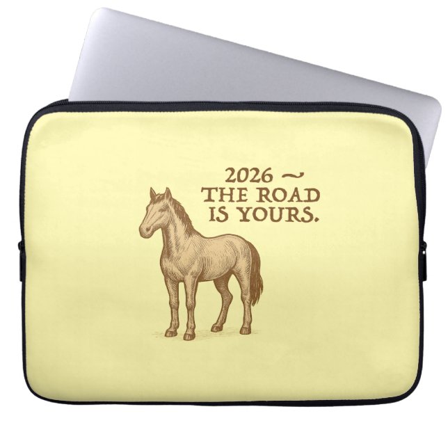 Funda Para Portátil Motivational text and horse (Frente)