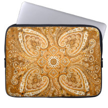 Motivo de Paisley Dorado Monocromático