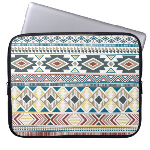 Funda Para Portátil Motivos tribales aztecos: diseño sin foco geométri