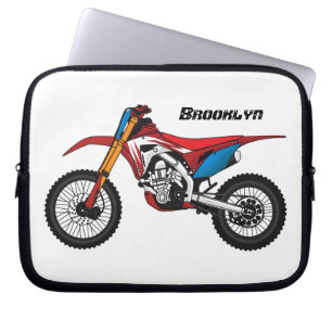 Funda Para Portátil Moto de moto de tierra roja