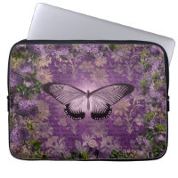 Moto morado vintage y efemera floral