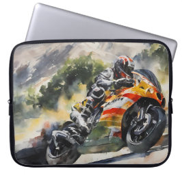 Funda Para Portátil Motocicleta acorralando una montaña
