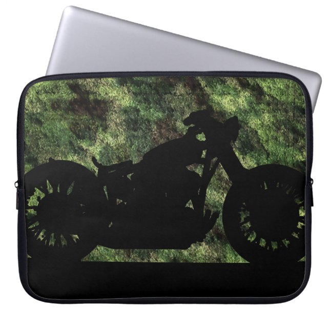 Funda Para Portátil motocicleta camuflada (Frente)