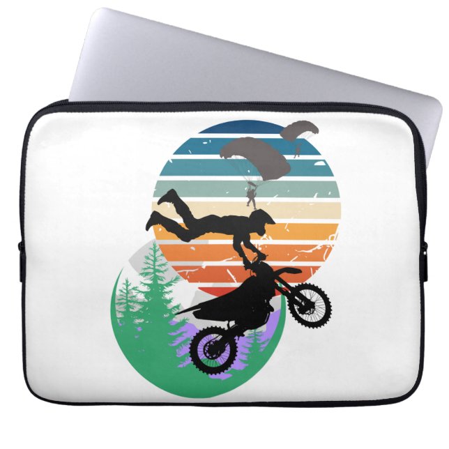 Funda Para Portátil Motocicleta, paracaídas y al aire libre (Frente)
