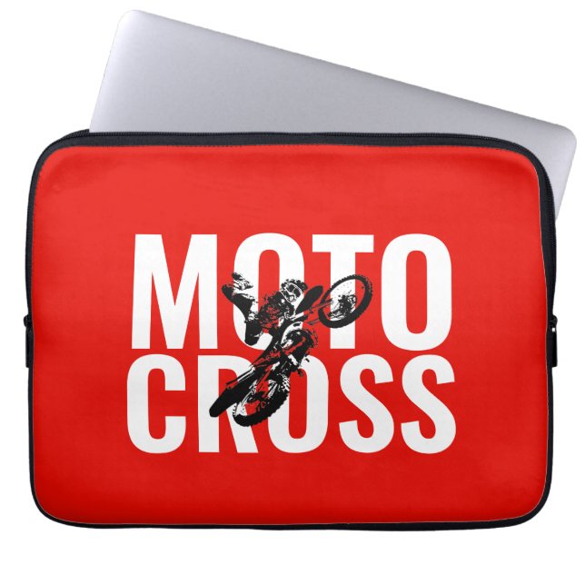 Funda Para Portátil Motocross Motorcycle Sport Pop Art (Frente)
