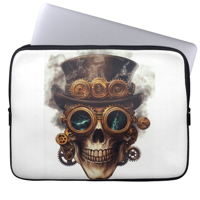 Funda Para Portátil Motor de cráneo steampunk (Frente)