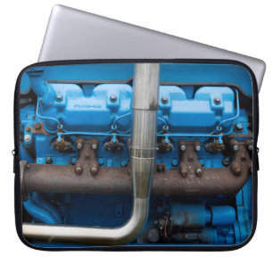 Funda Para Portátil Motor del Tractor Azul