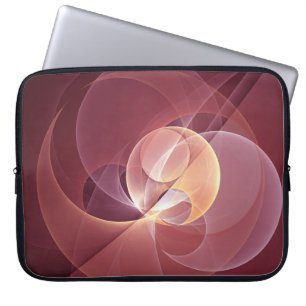 Funda Para Portátil Movimiento Resumen Vino Moderno Arte Fractal Rosa