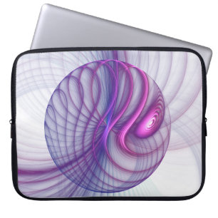Funda Para Portátil Movimientos Hermosos Arte Fractal Abstracto Rosa