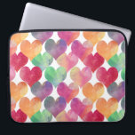 Funda Para Portátil Mucha de amor en las acuarelas del corazón<br><div class="desc">Patrón de fondo de degradado colorido de color acuarela.</div>