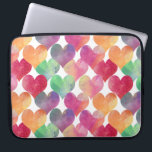 Funda Para Portátil Mucha de amor en las acuarelas del corazón<br><div class="desc">Patrón de fondo de degradado colorido de color acuarela.</div>