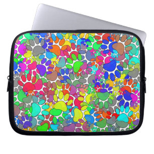 Funda Para Portátil Muchas Pintas De Pasta De Perro Por Todas Partes
