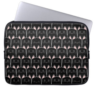 Funda Para Portátil Muchos patrones de gatos negros