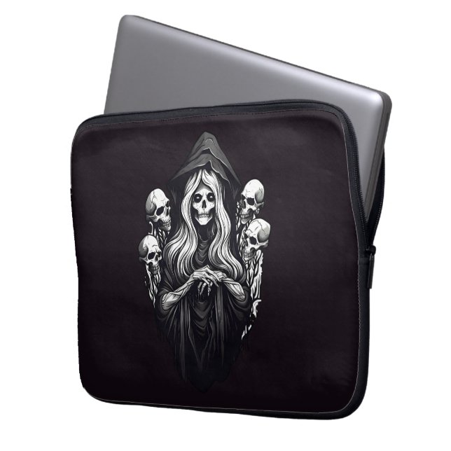 Funda Para Portátil Muerte con cráneo (Anverso izquierdo)