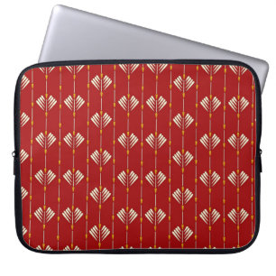 Funda Para Portátil Mughal digital: Obra de arte de la planta textil.
