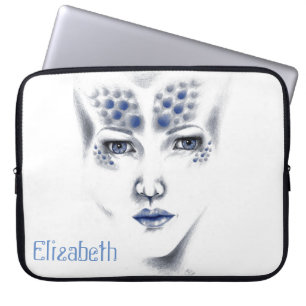 Funda Para Portátil Mujer Alien Bella Miss Universo Arte Original