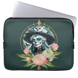 Funda Para Portátil Mujer asombrosa con un impresionante maquillaje de