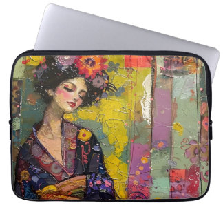 Funda Para Portátil Mujer bendita en Kimono