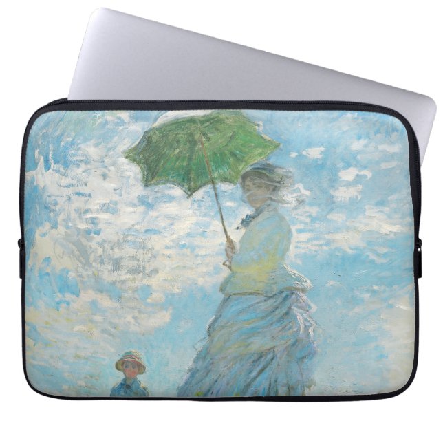 Funda Para Portátil Mujer con Parasol Claude Monet (Frente)