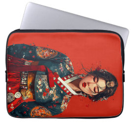 Funda Para Portátil Mujer coreana moderna en retrato de Hanbok 