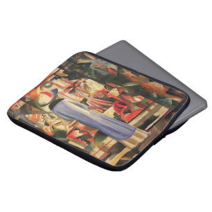 Funda Para Portátil Mujer delante de una vidriera por August Macke