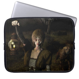 Funda Para Portátil Mujer delgada llevando lámpara