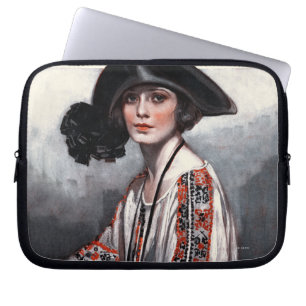Funda Para Portátil Mujer en blusa bordada