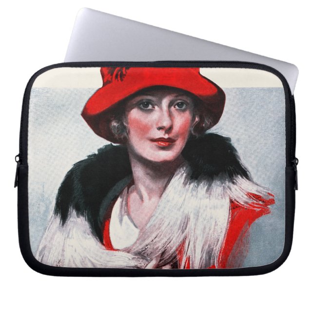 Funda Para Portátil Mujer en Red Hat (Frente)