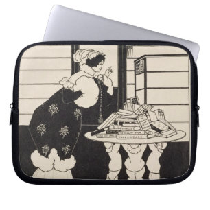 Funda Para Portátil Mujer en una librería, diseño para un "libro