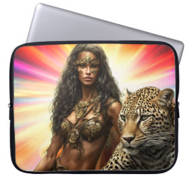 Funda Para Portátil Mujer exótica en bikini de cuero marrón en un