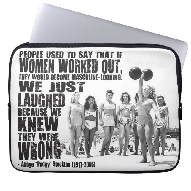 Funda Para Portátil "Mujer fuerte" Motivacional (Frente)