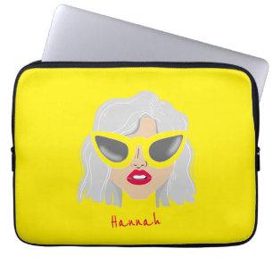 Funda Para Portátil Mujer Guay gris-haitiana con nombre personalizado