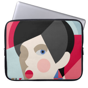 Funda Para Portátil Mujer moderna y elegante. Mujer modernista h