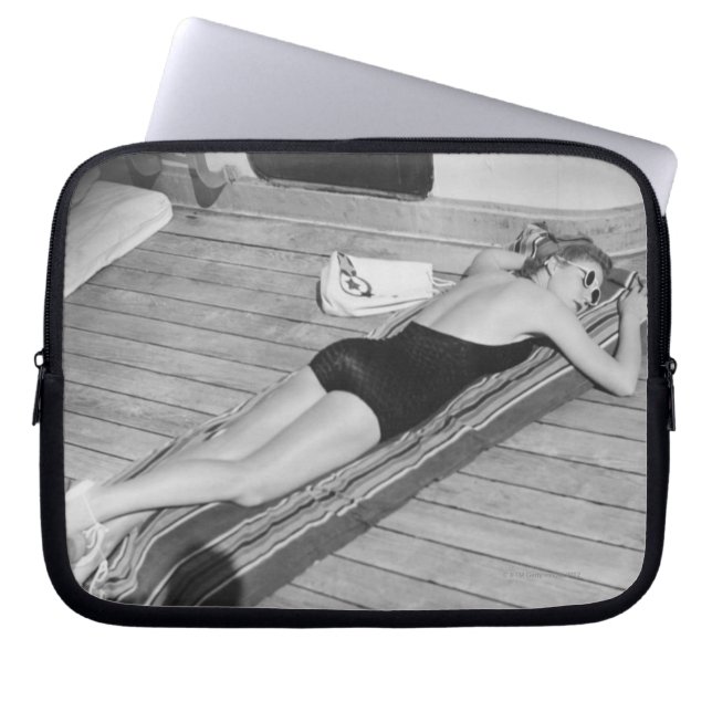 Funda Para Portátil Mujer que broncea de Sun (Frente)
