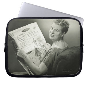 Funda Para Portátil Mujer que se sienta en silla