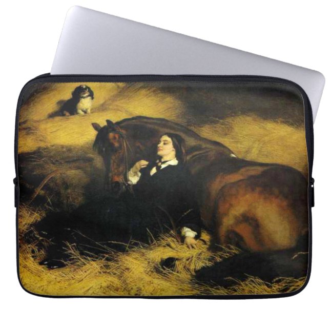 Funda Para Portátil Mujer y caballo (Frente)