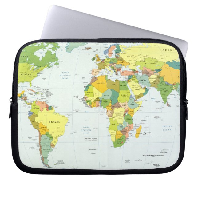 Funda Para Portátil mundo+mapa+globo+país+atlas (Frente)
