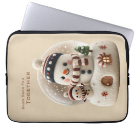 Funda Para Portátil Muñeco de nieve de fieltro Globo de nieve