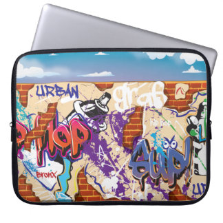 Funda Para Portátil Muro de graffiti de hip hop urbano.