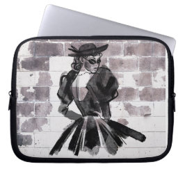 Funda Para Portátil "Musa de la calle - Moda en la pared"