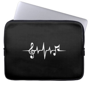 Funda Para Portátil Music Pulse Notes Clef Frecuence Wave Sound